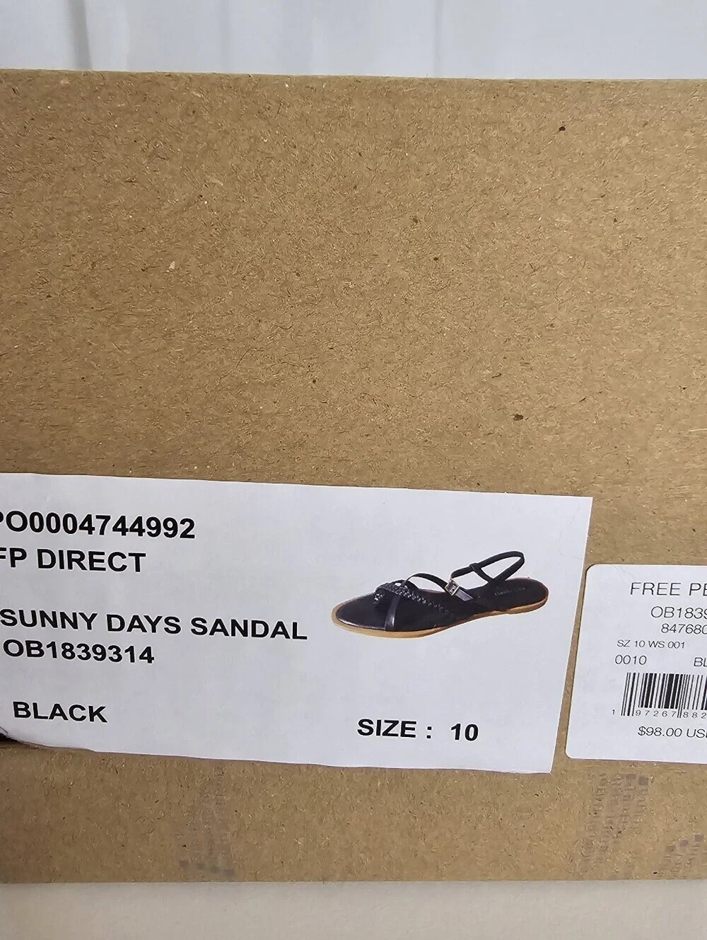 NWT Free People Black Sunny Days Sandals Summer Boho